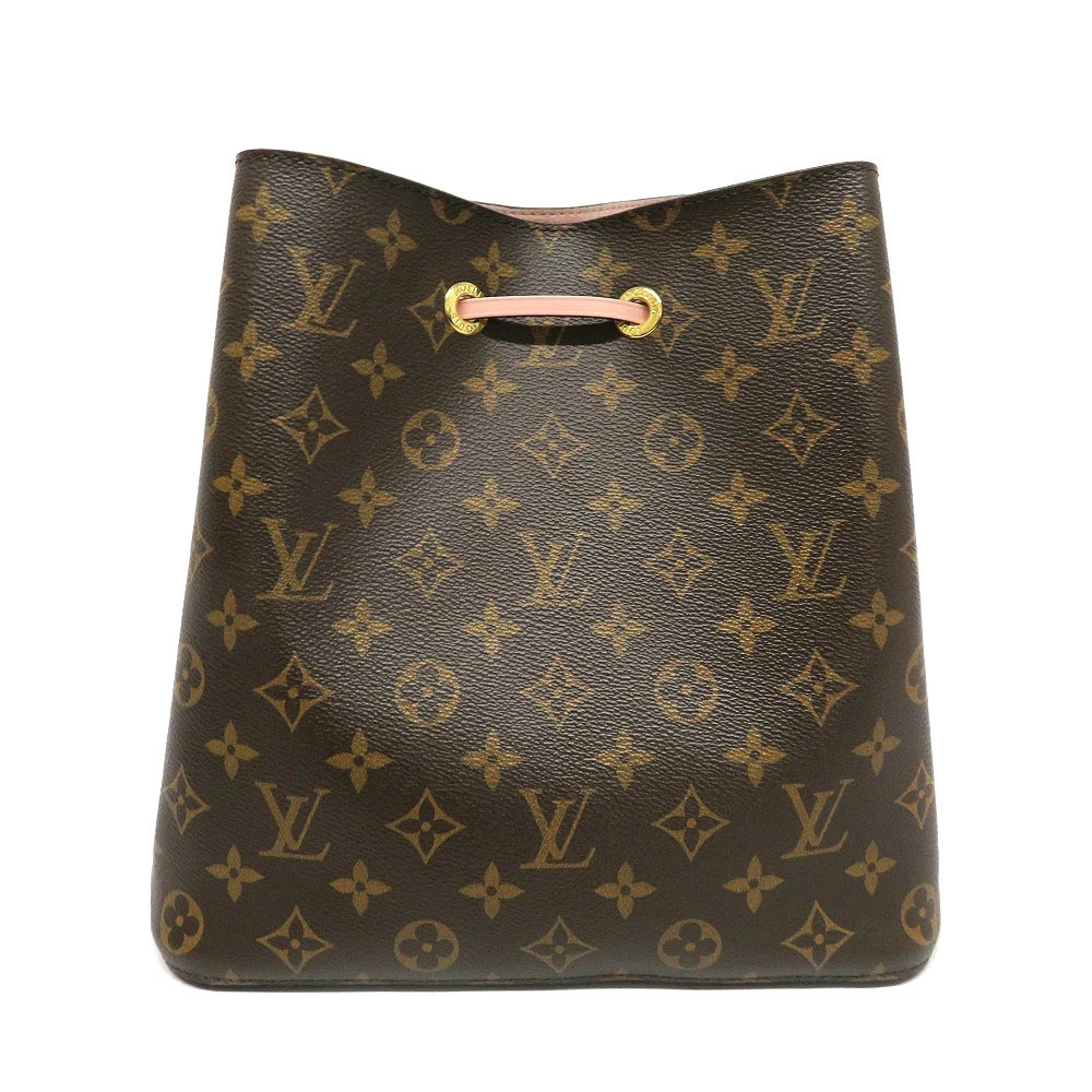 Louis Vuitton Bag Pink Neo Marron Rose Poudre Noe Brown Drawstring Shoulder
